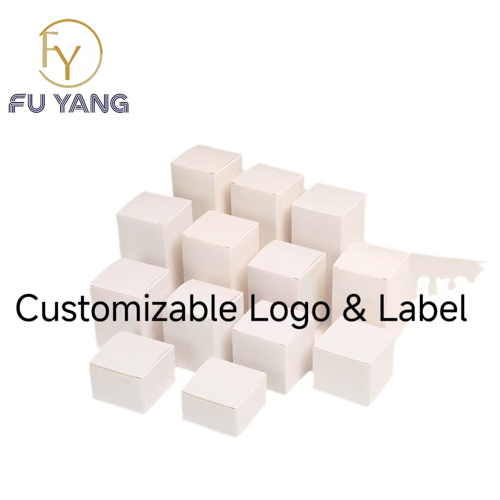 Custom White Paper Boxes — angled view